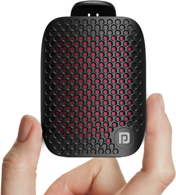 Portronics Talk Five 3W Wearable Bluetooth Speaker with Mic,Spring Clip,BT5.3V,Big Button 3 W Bluetooth Speaker(Black, Mono Channel)