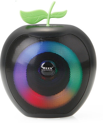 WOOS 3D Sound apple shape Bluetooth Speaker with RGB Light Super Bass 5 W Bluetooth Speaker(Multicolor, 5.0 Channel)