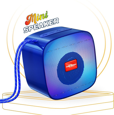 Pick Ur Needs Portable Wireless Speaker With RGB Light TF Card / USB Device / FM Radio Support 5 W Bluetooth Speaker(Blue, 5.0 Channel)