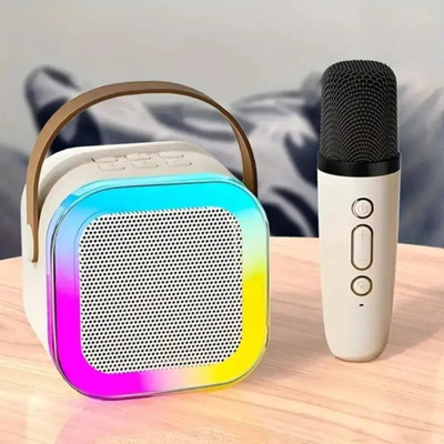4uonly K12 Speaker Bluetooth Wireless Karaoke Mic Speaker Bluetooth JHG8 56 W Bluetooth Party Speaker(Multicolor, 2.1 Channel)