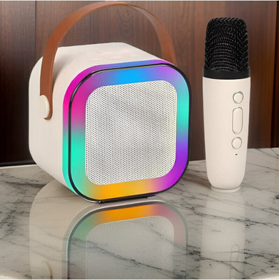 Saibaba Insulators QA-972 K12 LED Colour Changing KARAOKE MIKE 48 W Bluetooth Party Speaker 16 W Bluetooth Speaker(Black, 4.1 Channel)