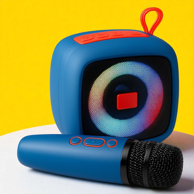 3BAAN X410 Portable Karaoke Microphone with Speaker – Wireless, Loud, and Clear 5 W Bluetooth Speaker(Multicolor, Stereo Channel)