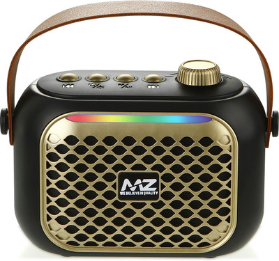 MZ M207 (PORTABLE BLUETOOTH SPEAKER) Dynamic Thunder Sound with High Bass,1200mAh 10 W Bluetooth Speaker(Black, Stereo Channel)