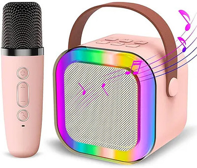 TECHMAZE K12 Wireless Bluetooth Speaker With Wireless Mic K12 / s9 5 W Bluetooth Speaker(Multicolor, 5.0 Channel)