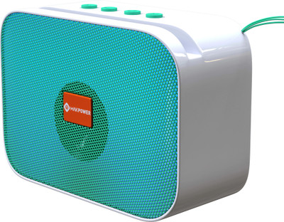 MAK POWER Rocker Series with USB/TF Card/Control Buttons/Built-in Mobile Stand/RGB Lights 10 W Bluetooth Speaker(Mint Green, Stereo Channel)