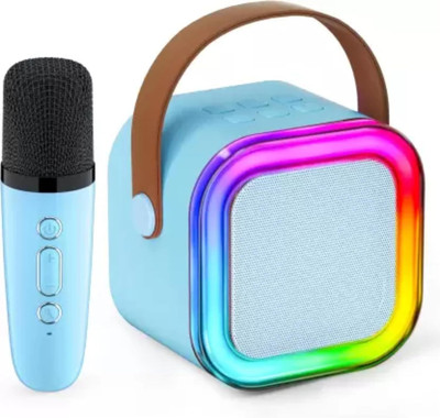 Vacotta Newly Launched Fusion Smart 5W Mini Bluetooth Speaker with Wireless Karaoke Mic, 5 W Bluetooth Speaker(Light Blue, 2.1 Channel)