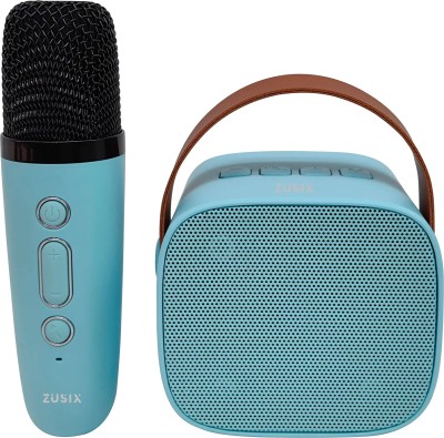 Zusix Karaoke Bluetooth Wireless Speaker with Mic 6 W Bluetooth Speaker(Blue, Stereo Channel)