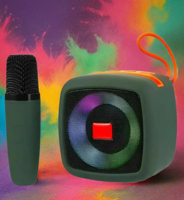 Ziddjeet X374 (PORTABLE BLUETOOTH SPEAKER) Dynamic Thunder Sound Wireless Mic RGB Light 5 W Bluetooth Speaker(Multicolor, Stereo Channel)