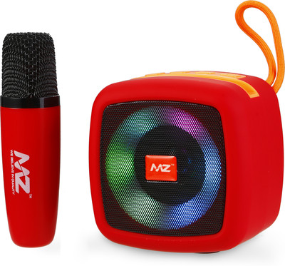 MZ S660 BLUETOOTH PORTABLE SPEAKER Thunder Dynamic Sound Wireless Mic RGB Light 5 W Bluetooth Speaker(Red, Stereo Channel)