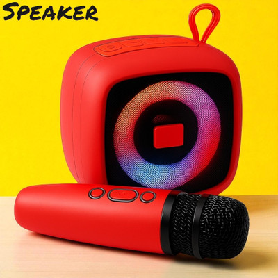 Ziddjeet X259 (2-in-1) Bluetooth Karaoke Mic with Speaker – For Kids, Adults & Events 5 W Bluetooth Speaker(Multicolor, Stereo Channel)