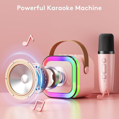 Divas Party Pop K12 Bluetooth Speaker Wireless Mic T7 10 W Bluetooth Speaker(Multicolor, 5.0 Channel)
