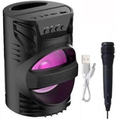 GLARIXA High Quality WS-04 Amplified Sound Box Ultra Hd Bass Speaker Karaoke With Mic 5 W Bluetooth Speaker(Black, Stereo Channel)