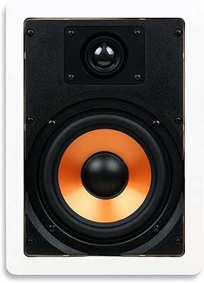 Micca M-6s 6.5 Inch 2-Way In-Wall Speakers With Pivoting 1 Silk Dome Tweeter 80 W PA Speaker(White, Stereo Channel)