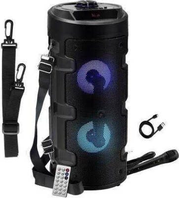 OSMAYO Wireless Bluetooth Super Bass Portable Party Speaker with Wired Mic , RGB Lights 15 W Bluetooth PA Speaker(Black, Stereo Channel)