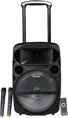 T-Series TR12K (Party Speaker) Bluetooth Trolley Party Speaker with 2 Mic 40 W Bluetooth PA Speaker(Black, Mono Channel)