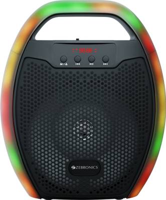 ZEBRONICS Zeb-PSPK 3(Sound feast 60)with Bluetooth v5.0, 6 RGB Modes, 20hrs playback time 10 W Bluetooth PA Speaker