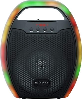 ZEBRONICS Zeb-PSPK 3(Sound feast 60)with Bluetooth v5.0, 6 RGB Modes, 20hrs playback time 10 W Bluetooth Speaker(Black, Stereo Channel)