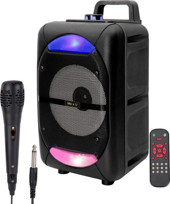 ME&U Partymate 6.5inch driver up to 10hours play time BT TWS Mic RGB light FM USB 40 W Bluetooth Party Speaker(Black, 2.0 Channel)