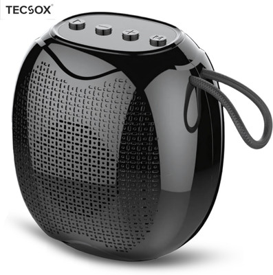 TecSox Beat 8 W Bluetooth Speaker Bluetooth V 5.3 with USB,SD card Slot,Aux,3D Bass 8 W Bluetooth Party Speaker(Black, 5.2 Channel)