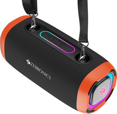 ZEBRONICS Sound Feast 85 (SSPK 1) Upto 9 Hours Playback, BTv5.3 | TWS | USB, RGB LED 20 W Bluetooth Party Speaker(Orange, Stereo Channel)