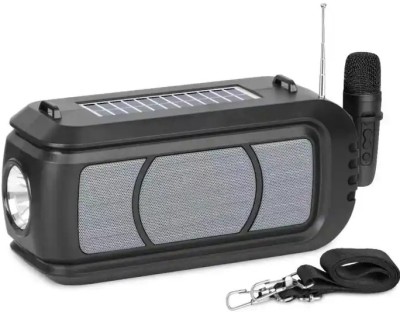 Gadget Zone USB,TF,BT,FM,TWS,LED Wireless Karaoke mic Speaker 10W Black 10 W Bluetooth Party Speaker(Black, 5.1 Channel)