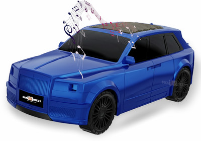 Pick Ur Needs Car Style Wireless Bluetooth Speaker with Rechargeable 1200mAh Battery 5 W Bluetooth Party Speaker(Blue, 5.0 Channel)
