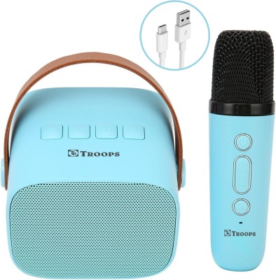 TP TROOPS Mini Portable Karaoke Machine Rechargeable HD Stereo Adjustable Volume 15 W Bluetooth Party Speaker(Blue, 5.1 Channel)