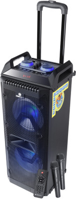 ZEBRONICS ZEB- 501 MOVING MONSTER 2X8L Dual Wireless MIC, Karaoke, LED lights 80 W Bluetooth Party Speaker(Black, Mono Channel)