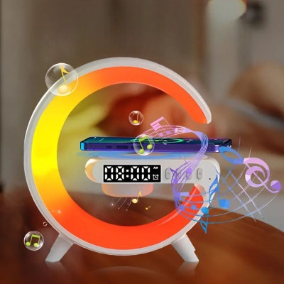 Totthar G Shape Multifunctional Google Speaker Wireless Charger MS258 5 W Bluetooth Party Speaker(Multicolor, Mono Channel)