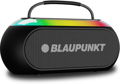 Blaupunkt ATOMIK Kolors 35W Boombox I Jazzy Halo Lights I Voice Changer Wireless Mic 35 W Bluetooth Party Speaker(Black, 2.0 Channel)