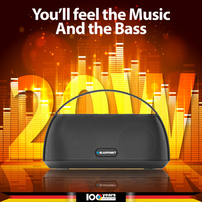 Blaupunkt ATOMIK Grab and Go Portable Boombox I Light Weight Grab on the GO Speaker 20 W Bluetooth Party Speaker(Black, Stereo Channel)