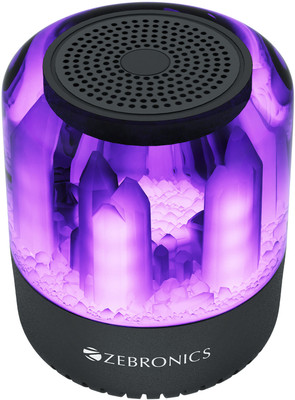 ZEBRONICS -10 v5.0,14h* playback, Cliff Design RGB Fusion, TWS Function 8 W Bluetooth Party Speaker(Black, Mono Channel)