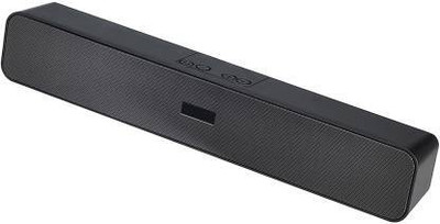 Soroo Future Bluetooth Soundbar with 12Hrs Music, Powerful Bass Sound, with USB/TF Card 10 W Bluetooth Soundbar(Black, Wall Computer TV Desktop USB Speakers U Disk AUX i, 2.0 Channel)