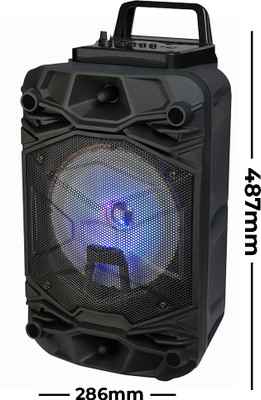 Tonda Thunder Bluetooth Party Speaker with Remote, Built-in Amplifier & Wireless Mic 10 W Bluetooth Party Speaker(Black, Mono Channel)
