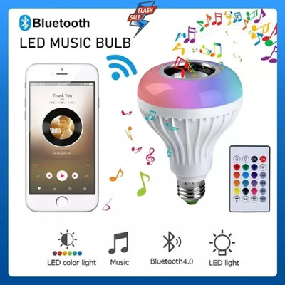 Clairbell A104_Wireless Bulb Speaker Bluetooth Light Bulbs Speaker RGB Smart Music Bulb 48 W Bluetooth Party Speaker(Multicolor, 4.1 Channel)