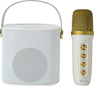 Toreto Jukebox 10 W Bluetooth Party Speaker(White, 2.0 Channel)