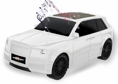 Pick Ur Needs Car Style Wireless Bluetooth Speaker with Rechargeable 1200mAh Battery 5 W Bluetooth Party Speaker(White, 5.0 Channel)