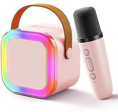 StonSell Newly Launched Fusion Smart Mini Bluetooth Speaker with Wireless Karaoke Mic 5 W Bluetooth Party Speaker(Multicolor, 2.1 Channel)