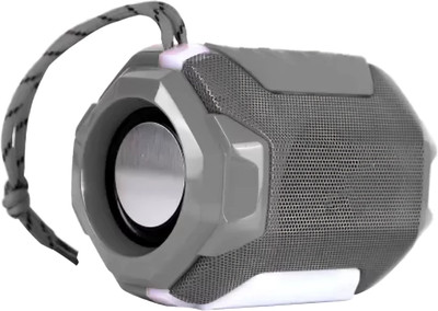 house of common Wireless Portable Mini Speaker With RGB Disco Light USB / TF Card Supported 5 W with Google, Alexa & Siri Assistant Smart Speaker(Grey)