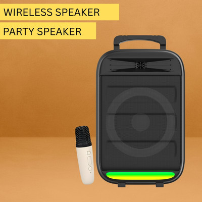 SACRO Monster (BLUETOOTH TROLLEY SPEAKER) High Bass Sound Quality With Karaoke MicP49 35 W Bluetooth Party Speaker(Black, 4.1 Channel)