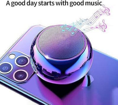 lio Mini Wireless Bluetooth Speaker Round Speaker Long Lasting Battery Pack of 1 5 W Bluetooth Party Speaker(Multicolor, 5.1 Channel)