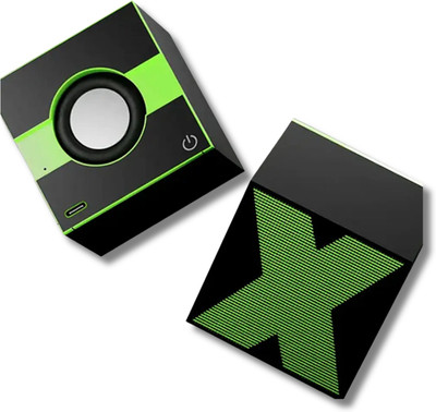 Cravico X1 Mini Bluetooth Party Speaker, Hifi Stereo, High Bass, Mini Soundbar 5 W Bluetooth Party Speaker(Green, Stereo Channel)