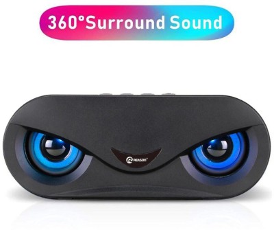 reason FALCON 10W Bluetooth Speaker, 12Hr Playtime with USB, SD Card, AUX, FM, Call 10 W Bluetooth Party Speaker(Black, Stereo Channel)