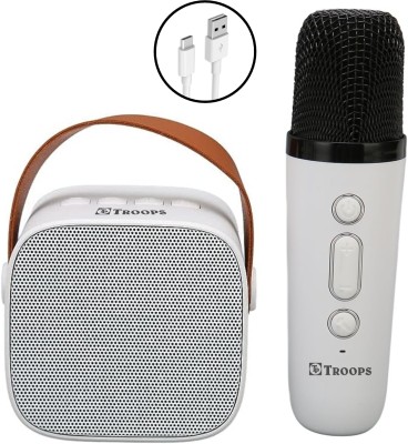 TP TROOPS Mini Portable Karaoke Machine Rechargeable HD Stereo Adjustable Volume 15 W Bluetooth Party Speaker(White, 5.1 Channel)