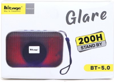 Hitage BT-5.0 Glare Wireless Bluetooth Portable Music Speaker 5 W Bluetooth Party Speaker(Blue, 5.0 Channel)
