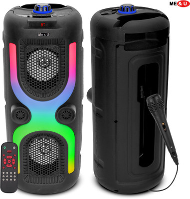 ME&U Partybox 40 Watt with Bluetooth FM AUX RGB Light karaoke mic tower 30 W Bluetooth Party Speaker(Black, 2.0 Channel)