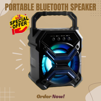 GUGGU Portable Bluetooth Stereo Sound with 1200mAh Battery, 10W Bluetooth SpeakerD414 10 W Bluetooth Party Speaker(Black, 4.1 Channel)