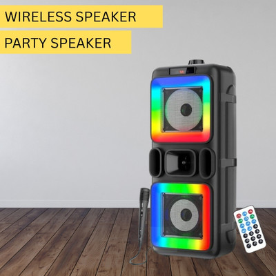 Clairbell Pushpa(PORTABLE BLUETOOTH PARTY SPEAKER) 3D Sound With Karaoke Mic/RGB LightJ78 40 W Bluetooth Party Speaker(Black, 4.1 Channel)