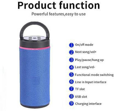 SSVOCATIONPOINT BL-002 5 W Bluetooth Wireless Party Speaker (Blue, 5.1 Channel) with Google Assistant Smart Speaker(Blue)