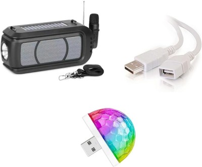 Gadget Zone Bluetooth Speakers Wireless Stereo Solar Power Loudspeaker Fm Radio Aux Tf Usb 10 W Bluetooth Party Speaker(Black, 5.0 Channel)